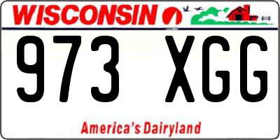 WI license plate 973XGG