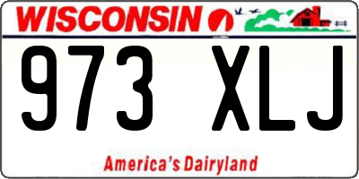 WI license plate 973XLJ