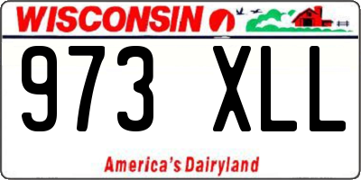 WI license plate 973XLL