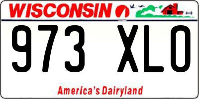 WI license plate 973XLO
