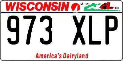 WI license plate 973XLP