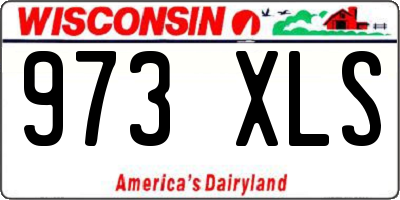 WI license plate 973XLS
