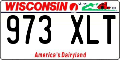 WI license plate 973XLT