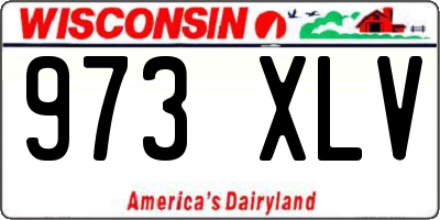 WI license plate 973XLV
