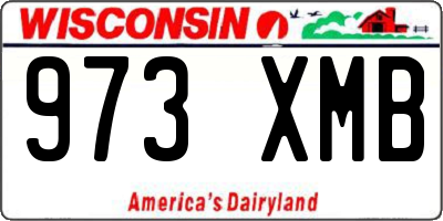 WI license plate 973XMB