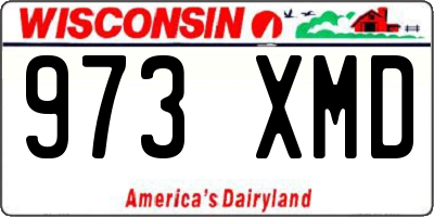 WI license plate 973XMD