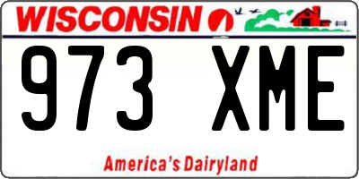 WI license plate 973XME