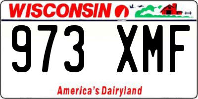 WI license plate 973XMF