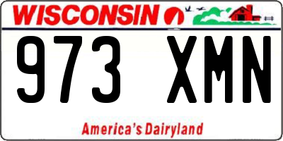 WI license plate 973XMN