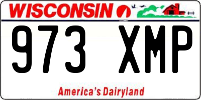 WI license plate 973XMP