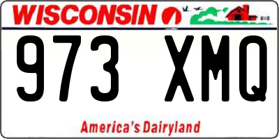 WI license plate 973XMQ