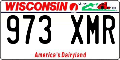 WI license plate 973XMR