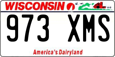 WI license plate 973XMS