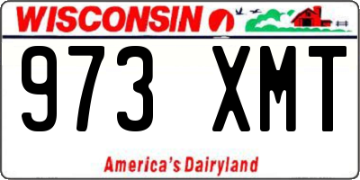 WI license plate 973XMT