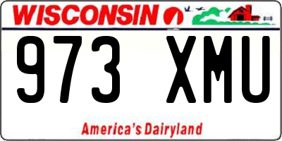 WI license plate 973XMU