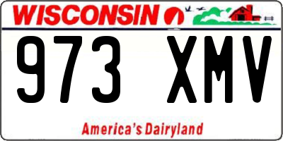 WI license plate 973XMV