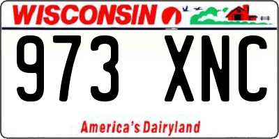 WI license plate 973XNC