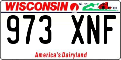 WI license plate 973XNF