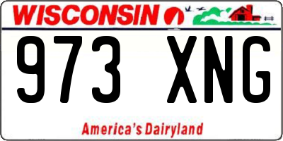 WI license plate 973XNG