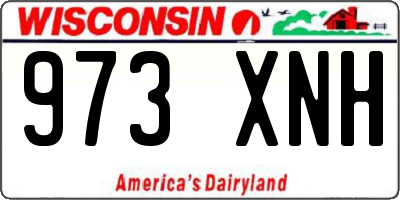 WI license plate 973XNH