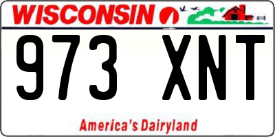 WI license plate 973XNT