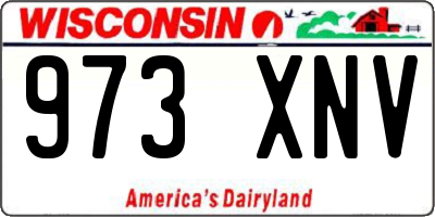 WI license plate 973XNV