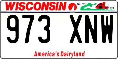 WI license plate 973XNW