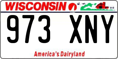 WI license plate 973XNY