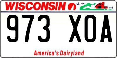 WI license plate 973XOA