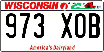 WI license plate 973XOB