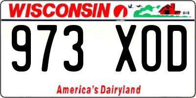 WI license plate 973XOD