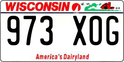 WI license plate 973XOG