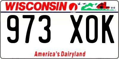 WI license plate 973XOK