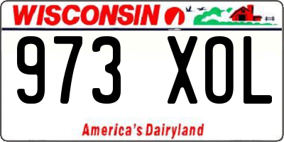 WI license plate 973XOL