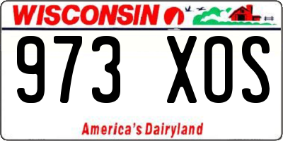 WI license plate 973XOS