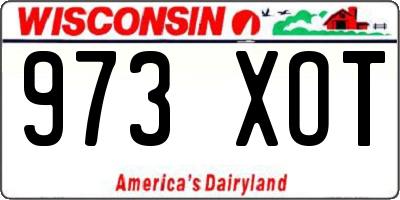 WI license plate 973XOT