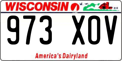 WI license plate 973XOV