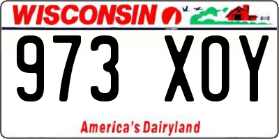 WI license plate 973XOY