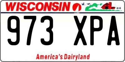 WI license plate 973XPA