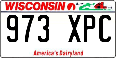 WI license plate 973XPC