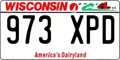 WI license plate 973XPD