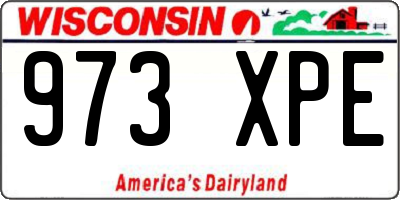 WI license plate 973XPE