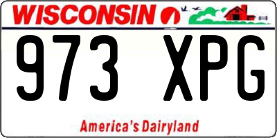 WI license plate 973XPG