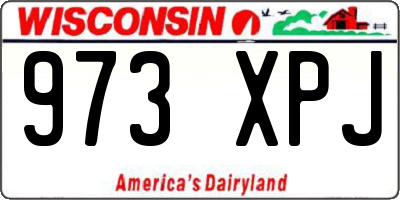 WI license plate 973XPJ