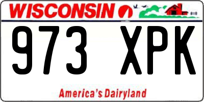 WI license plate 973XPK