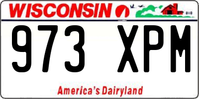 WI license plate 973XPM