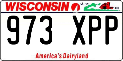 WI license plate 973XPP