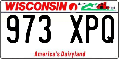 WI license plate 973XPQ