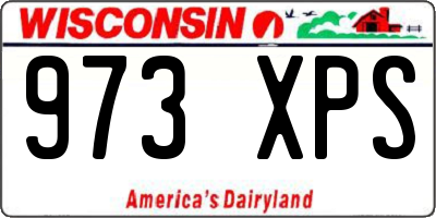 WI license plate 973XPS