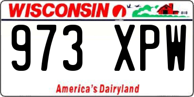 WI license plate 973XPW